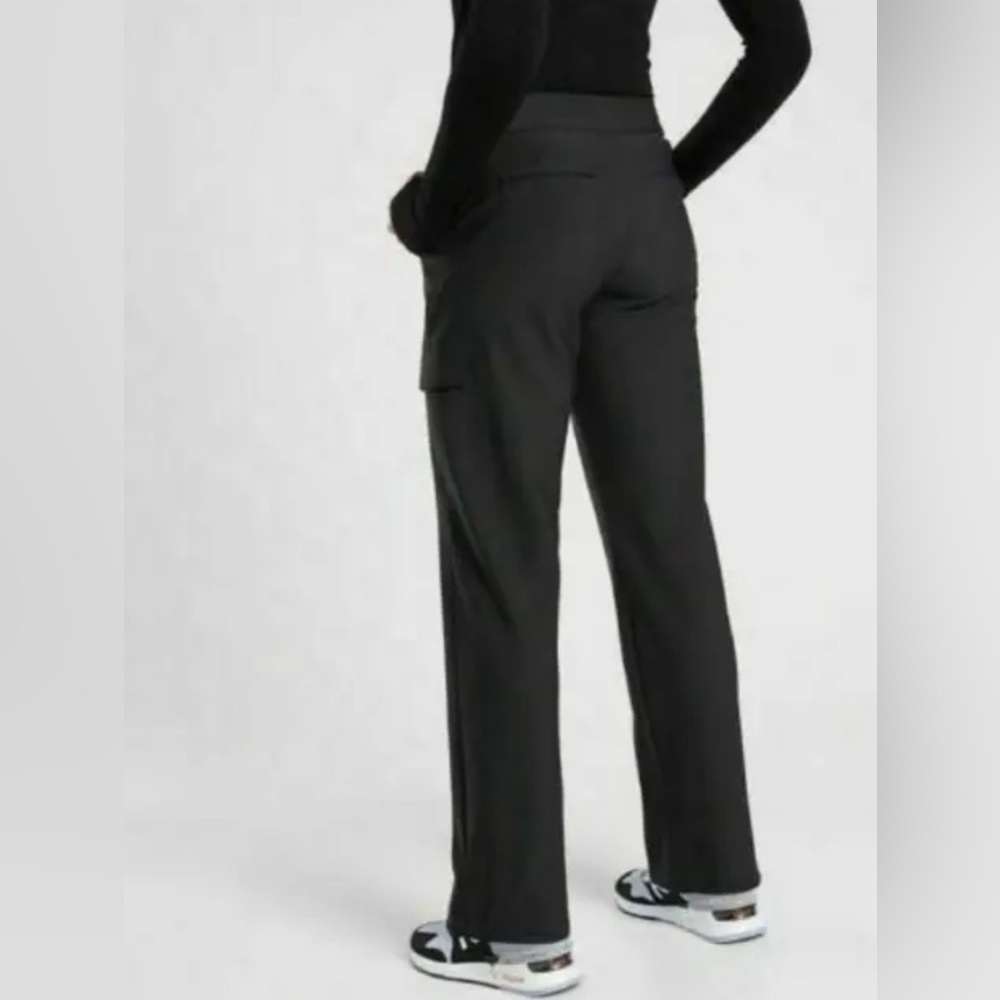 Athleta Black Stellar Cargo EuroJersey Lifestyle Travel Work Pant #511139 NWOT 6